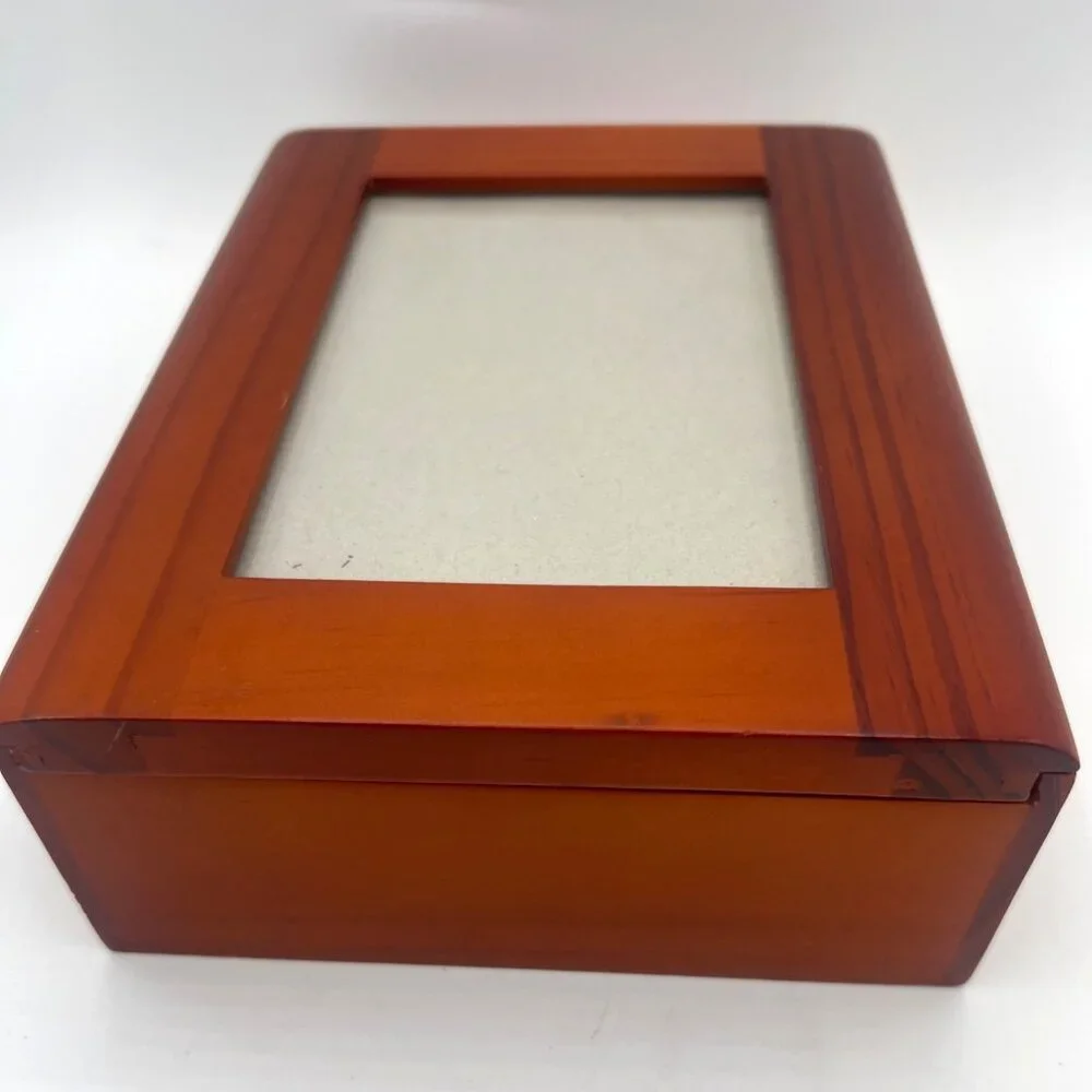 Wooden Box Photo‎ Frame Jewelry Photos Cremation Keepsakes Remembrance